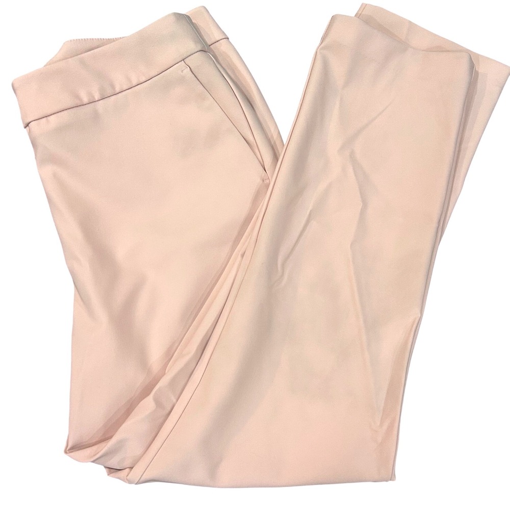 Rachel Zoe Women Pale Pink Slim Straight Leg Dress Pant Trouser Sz 10 inseam 28